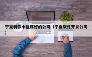 金湖宁夏制作小程序好的公司（宁夏软件开发公司）