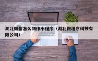 金湖湖北微信怎么制作小程序（湖北微程序科技有限公司）